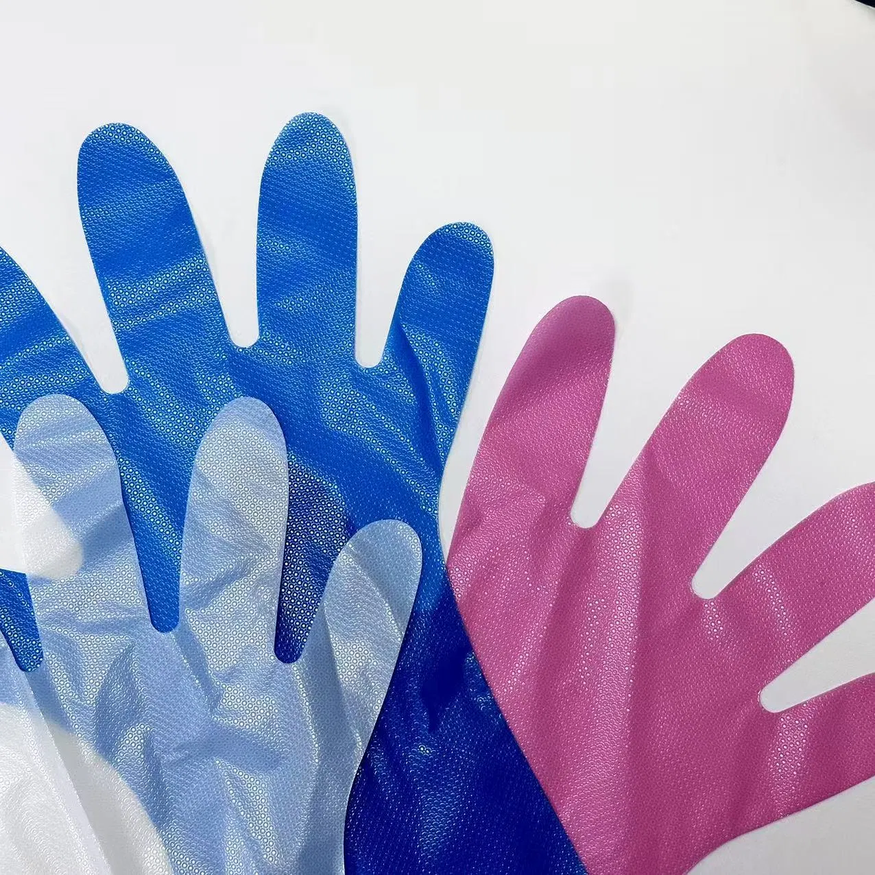 Plastic/Poly/CPE/HDPE/LDPE/PVC/Vinyl/Exam/Stretchable TPE Elastic/Clear Examination Healthcare Disposable PE Glove for Food Processing Industry Service