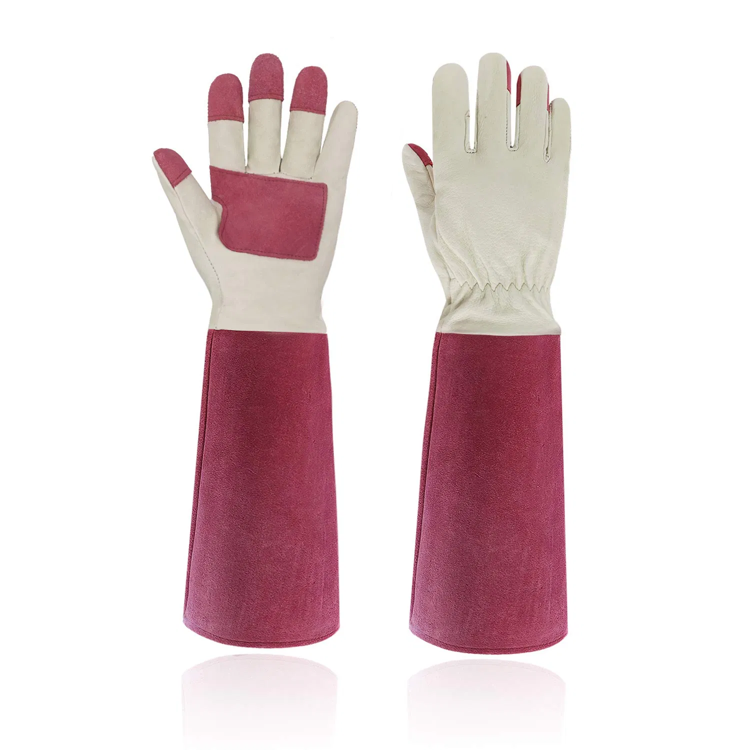 Long Cuff Leather Hand Protective Cactus Rose Outdoor Pruning Planting Work Floral Garden Gloves