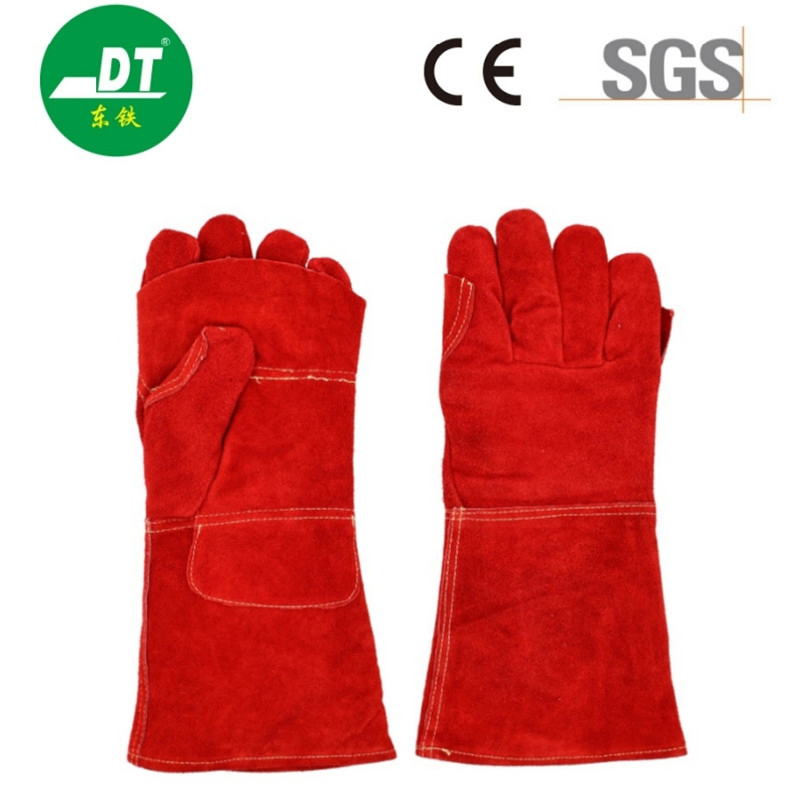 Heat Cut Resistant Cowhide Industrial Protective Welding Gloves Construction