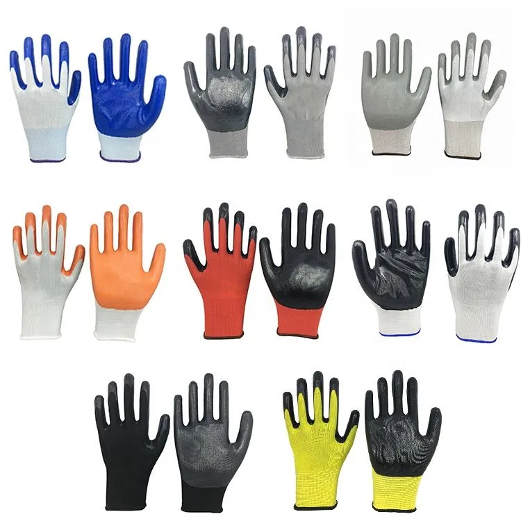 Nitrile Coated Work Gloves - Front View