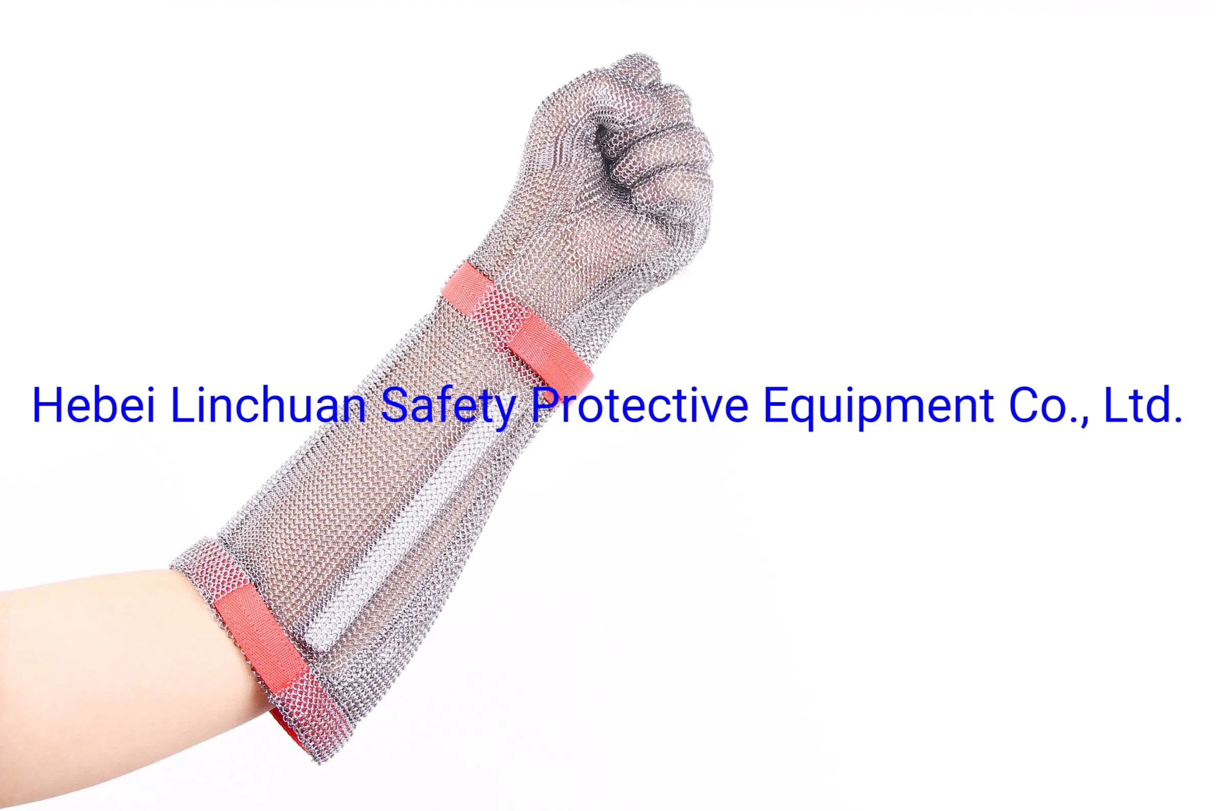 19cm 22cm Long Cuff Stainless Steel Metal Mesh Glove Stainless Steel Cut Resistant Ring Mesh Metal Safety Working Protective Glove for Work