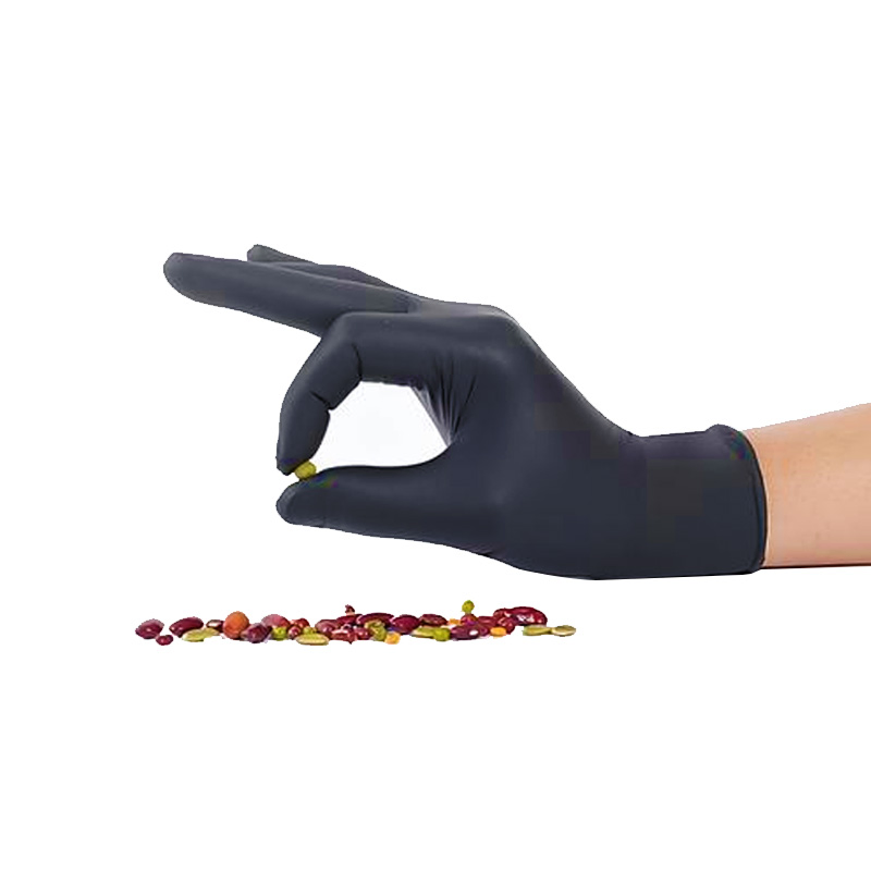 Wholesale Heavy Duty Powder Free Black Disposable Nitrile Gloves Bulk