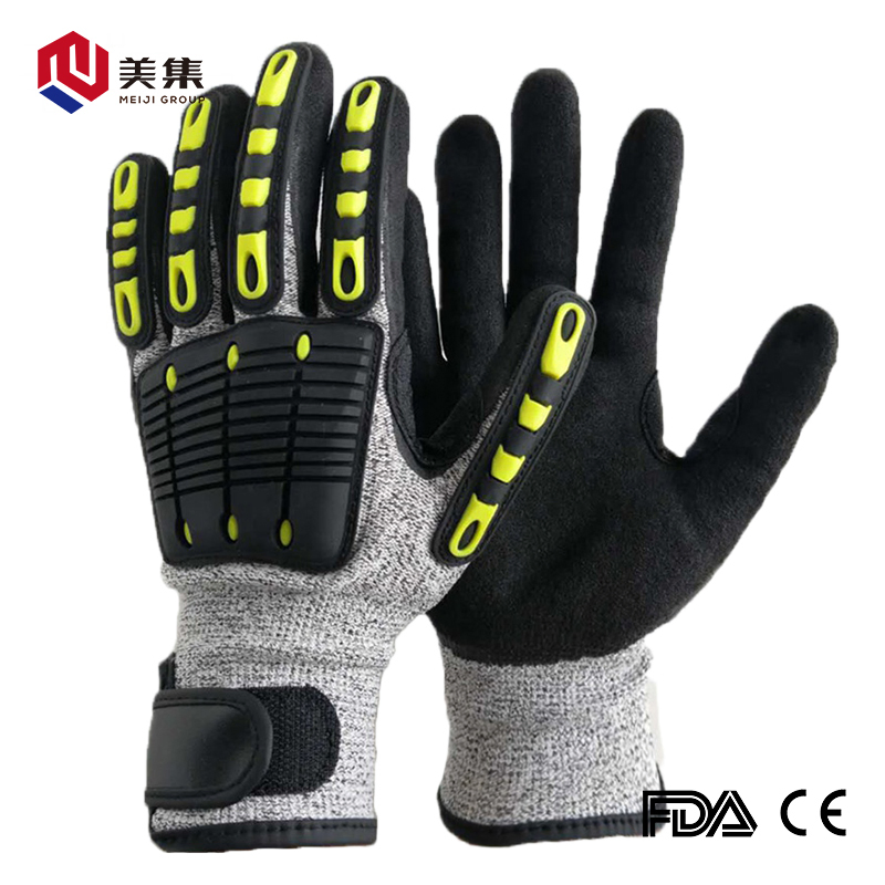 CE Certified New Discount Chinese Supplier of Safety Work Nitrile Latex Protective Industrial Anti Cut Working Gloves