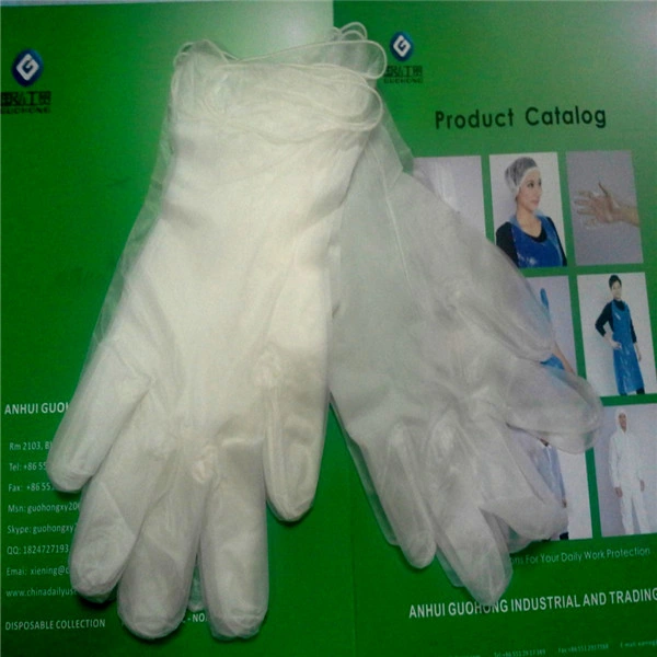 China Wholesale Disposable Powdered Vinyl Gloves Blue