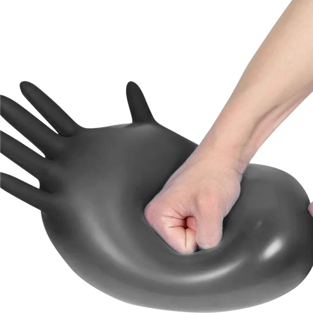 Bulk Black Nitrile Gloves, 4 Mil Disposable Gloves, Multi-Purpose for Salon, Cooking, Medical and Art Projects (100 PCS)