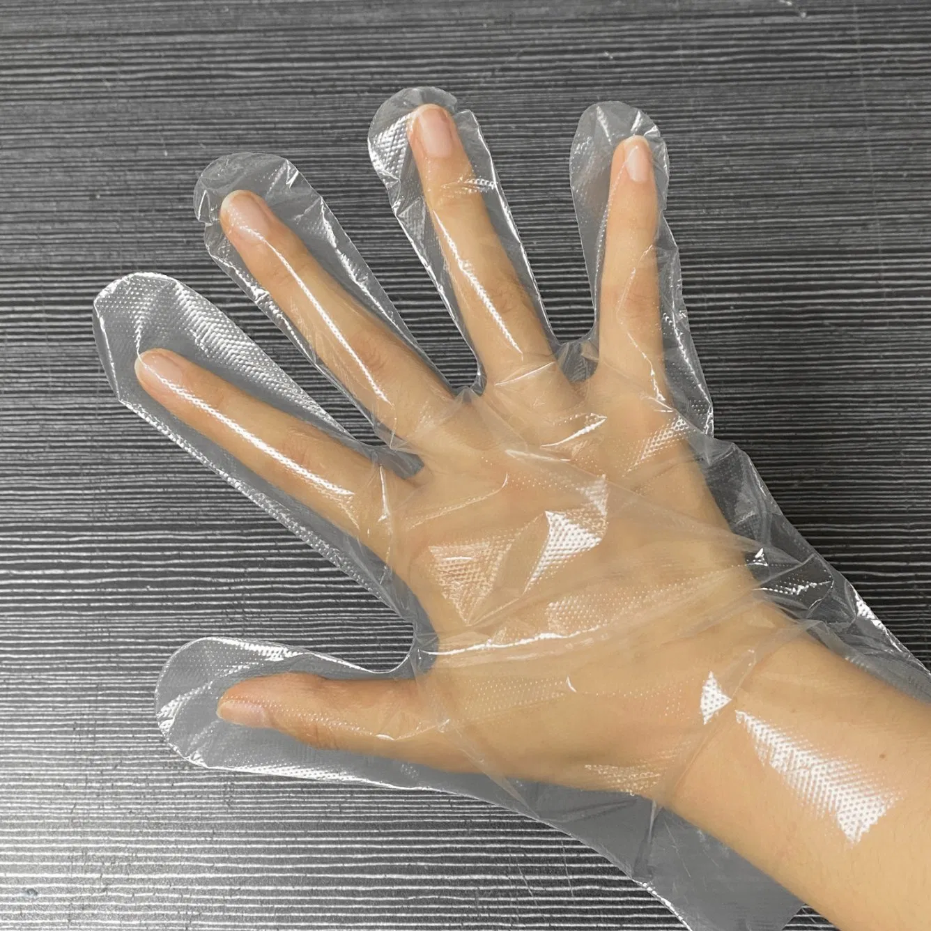 Plastic/Poly/CPE/HDPE/LDPE/PVC/Vinyl/Exam/Stretchable TPE Elastic/Clear/Examination Disposable PE Glove for Food Processing Industry Service