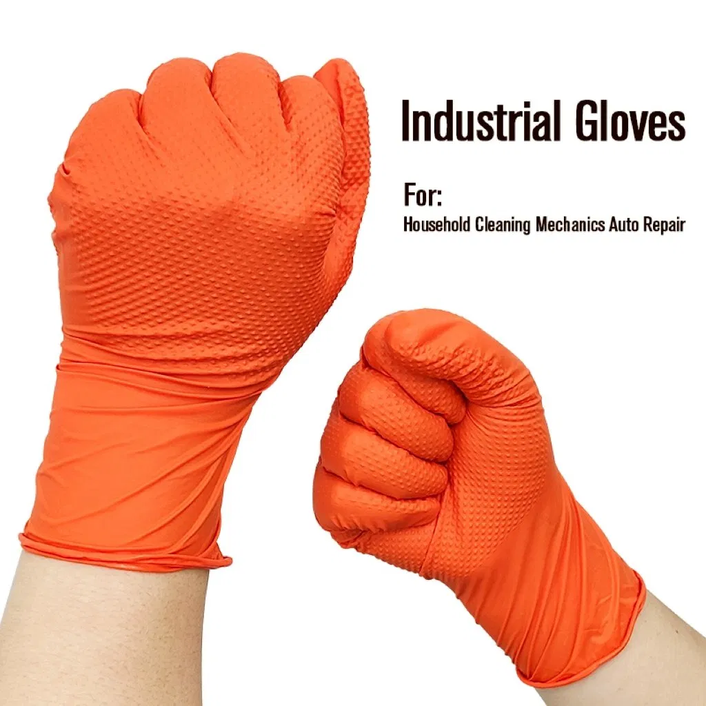 New Hot Sale Product Diamond Grip Nitrile Glove Textured Diamond Nitrile Gloves
