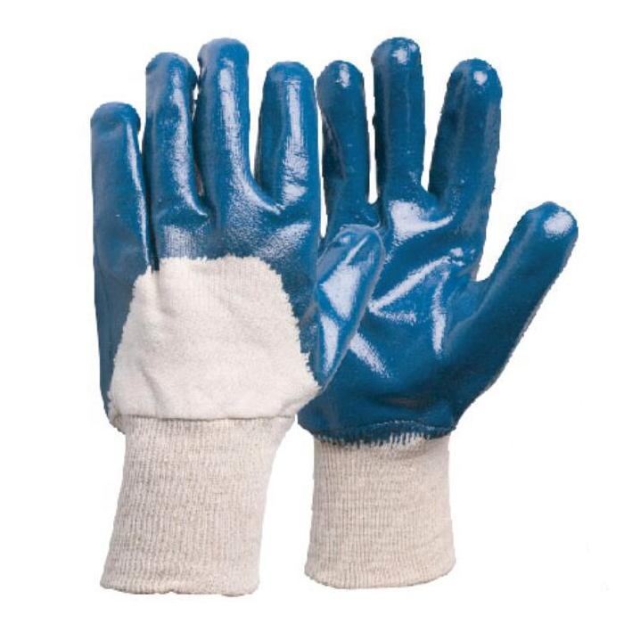 Heavy Duty Nitrile Coated Work Gloves with Safety Cuff