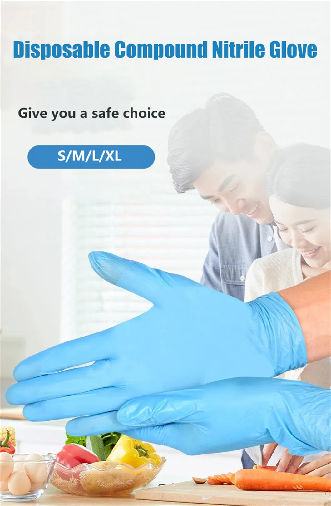 Disposable Compound Nitrile Examination Gloves