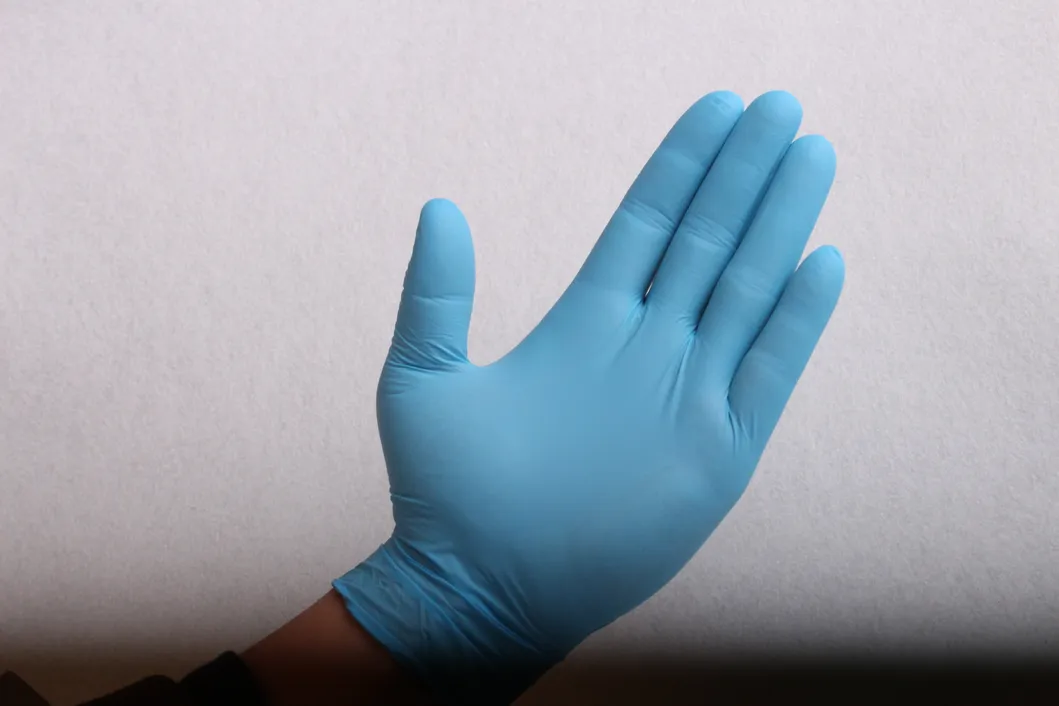 Blue Nitrile Powder Free Gloves