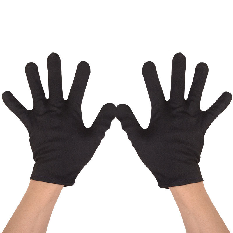 Industrial QC Playetiquette Thick Black Cotton Protective Gloves