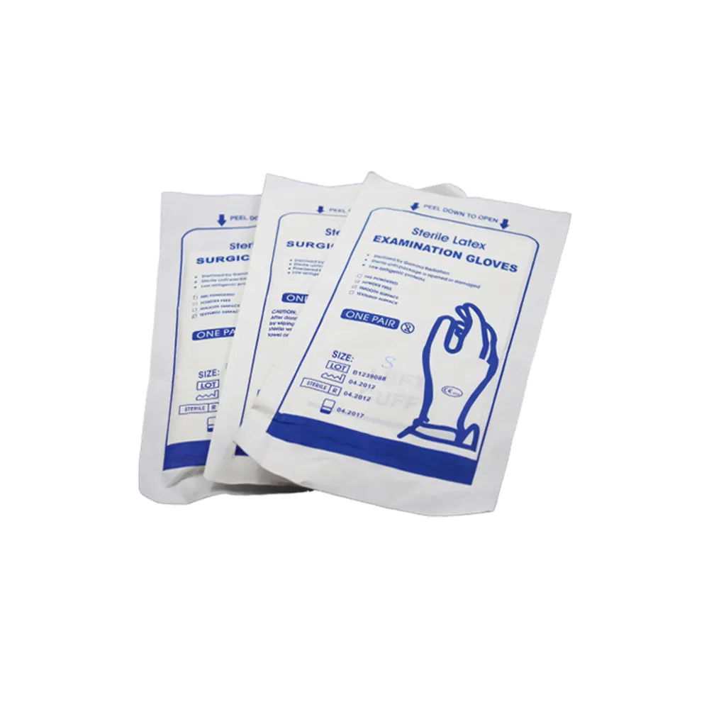 CE Certificated Dispossible Steriled Latex Surgical Gloves 7.0, 7.5, 8.0 with Powder