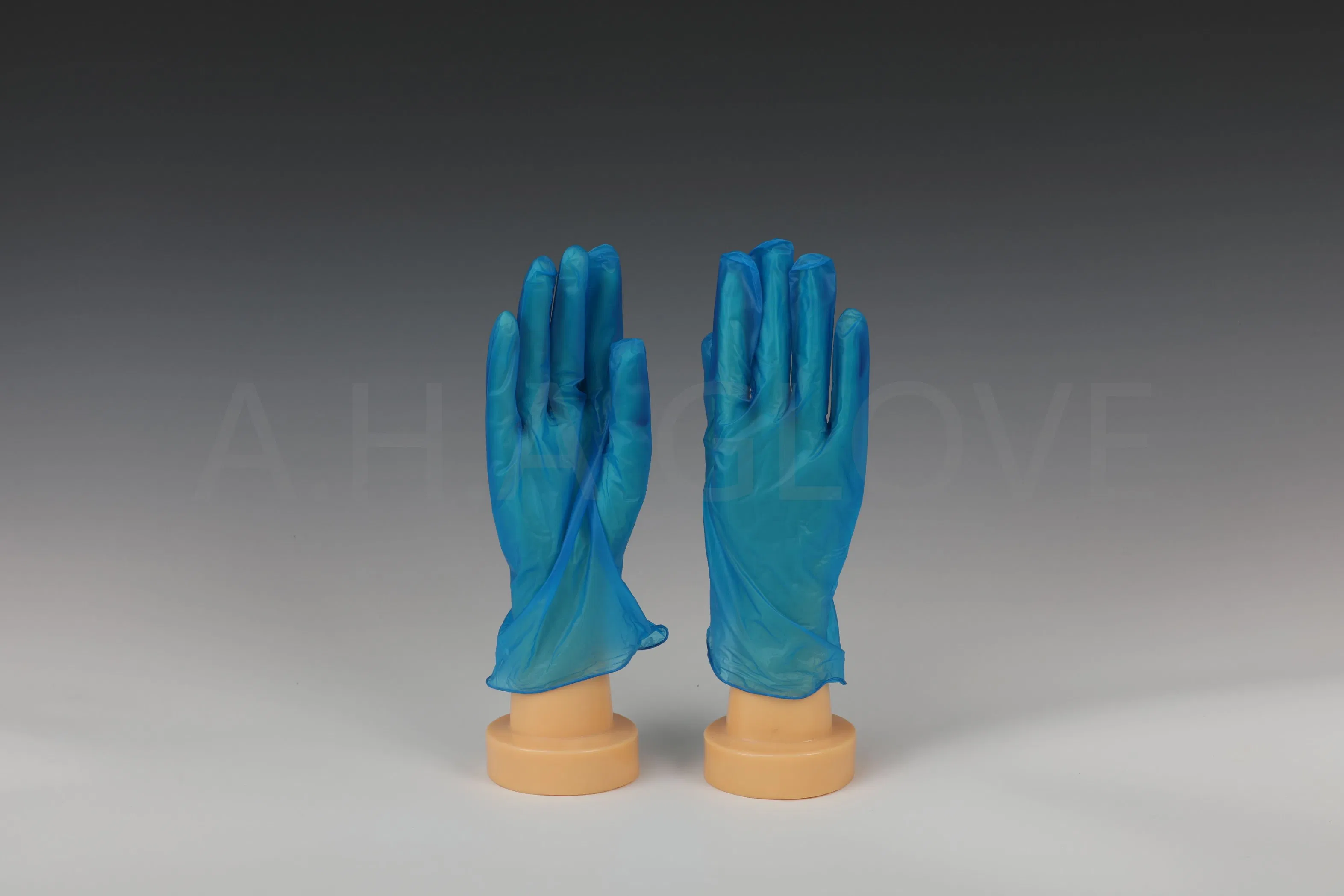 Disposable Powdered Powder Free Examination Blue Clear Vinyl Gloves for Medical Use Personal Protective