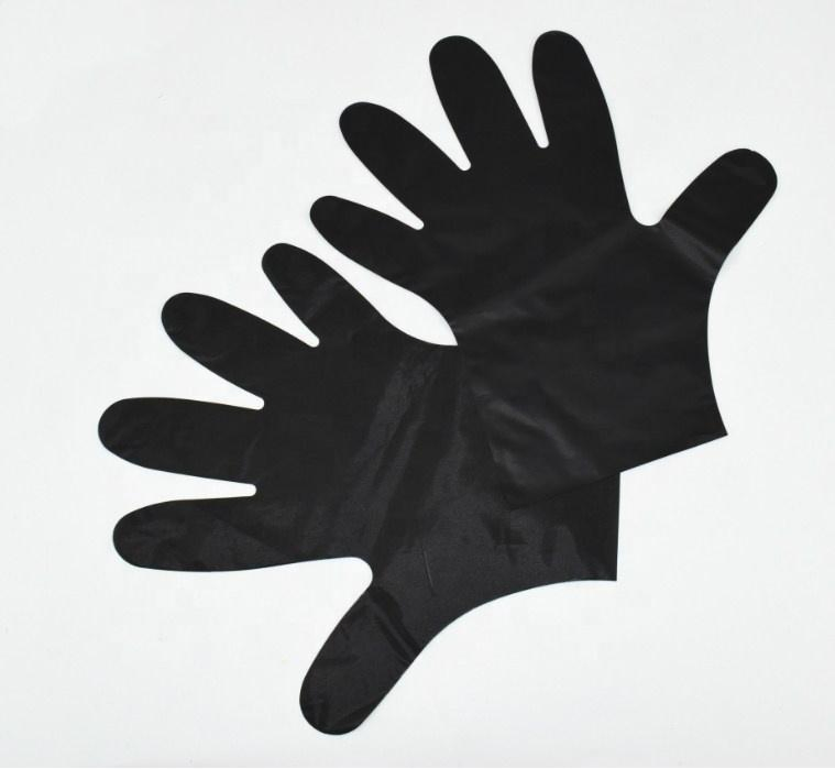 Biodegradable PE Eco Friendly Clear Blue Disposable PE Black Gloves
