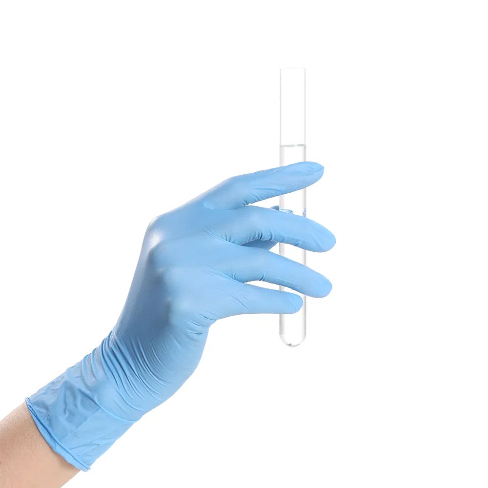 Blue Powder-Free Household Laboratory Kitchen Factory Food Grade Nitrile Gloves