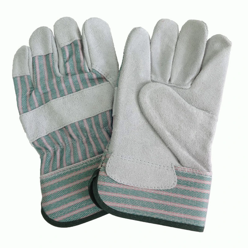 Cow Split Leather Gloves Construction Safety Work Glove Protective Gloves Industrial