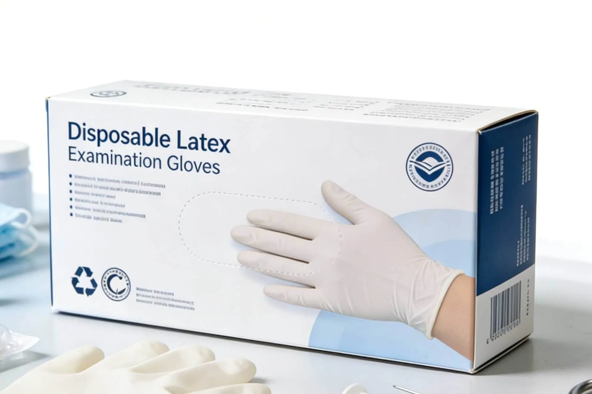 Factory Sale OEM Laboratory Use Non-Sterile Disposable Latex Gloves for Medical Examination