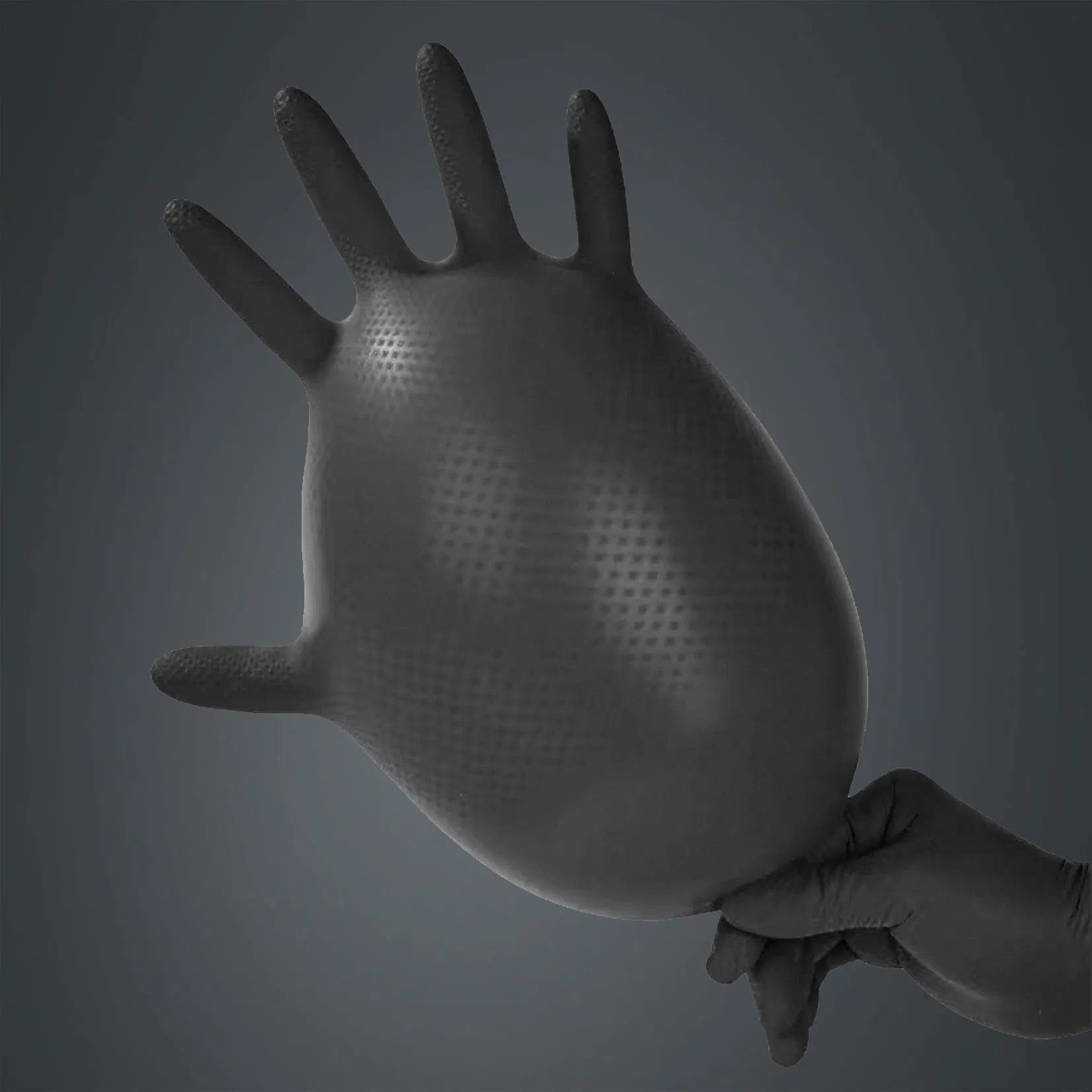 Disposable Gloves Diamond Grip Nitrile Glove Textured Diamond Black Nitrile Gloves Wholesale