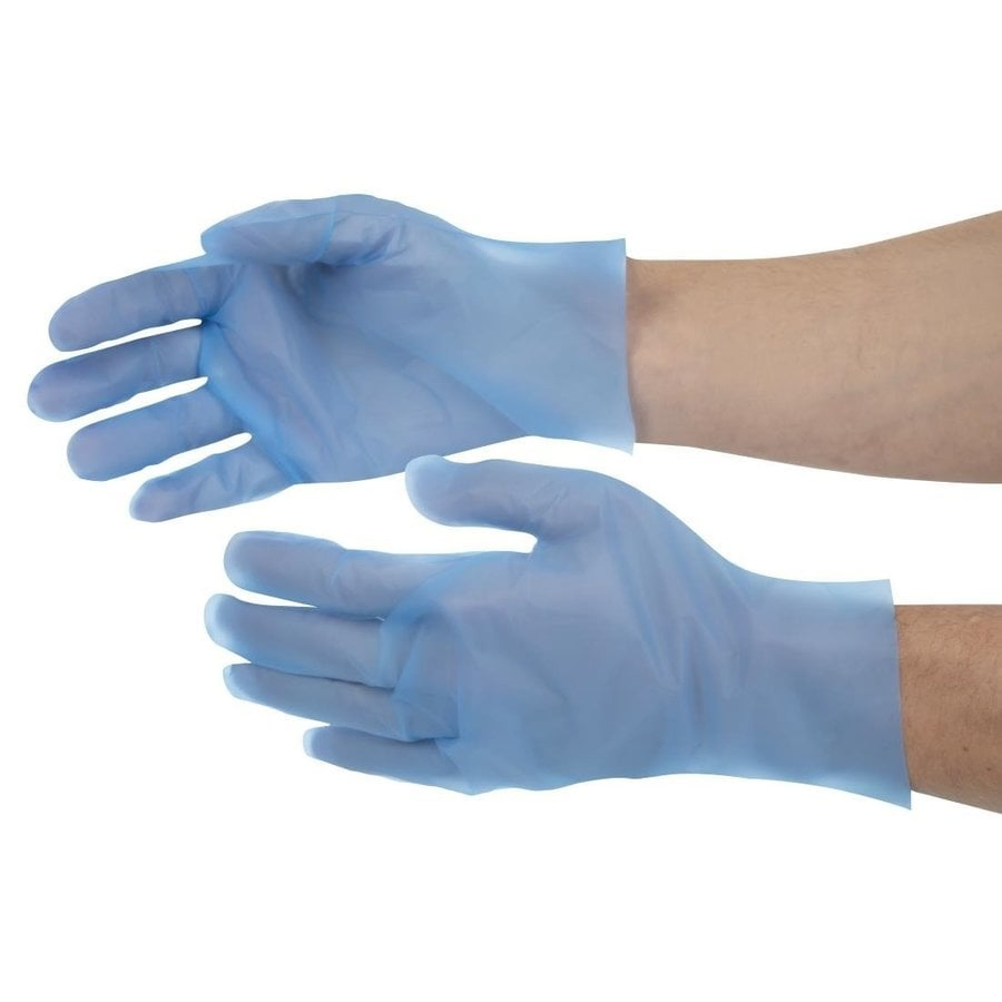 100 PCS Transparent Vinyl TPE Gloves Latex-Free Gloves for Laboratory Work