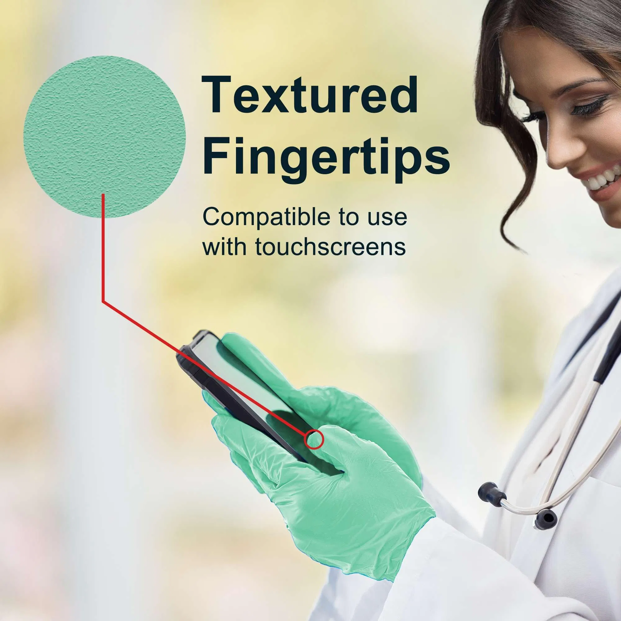 Eco Friendly Powder and Latex Free Disposable Biodegradable Nitrile Gloves