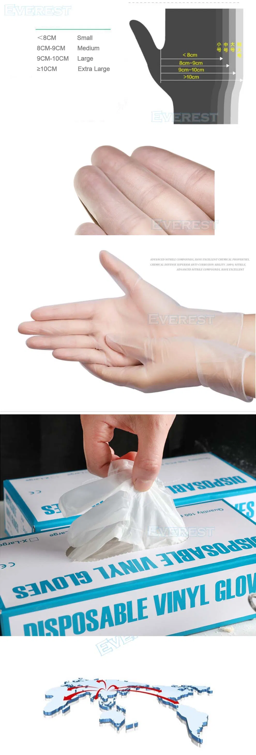 Vinyl Lightly Powdered Exam Gloves Info