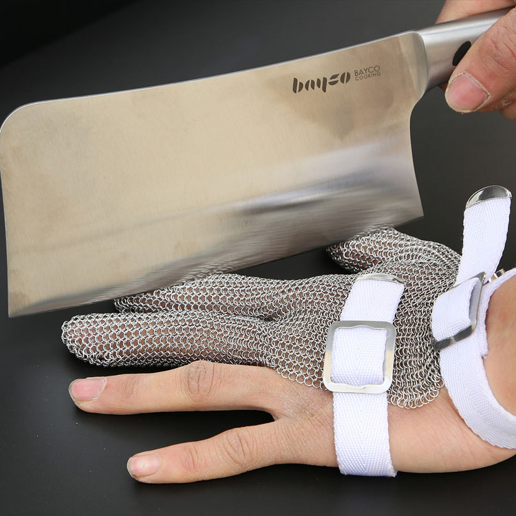 Cut Resistant Stainless Steel Metal Mesh Chainmail Gloves for Food Handling Meat Cutting Butchers Slicing Work Safety Gloves