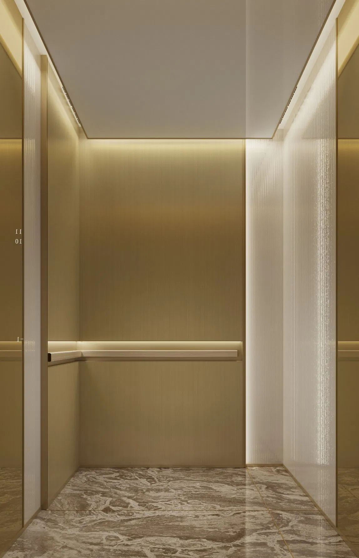 Mrl 1000kg 1.75m/S Machine Roomless Passenger Elevator