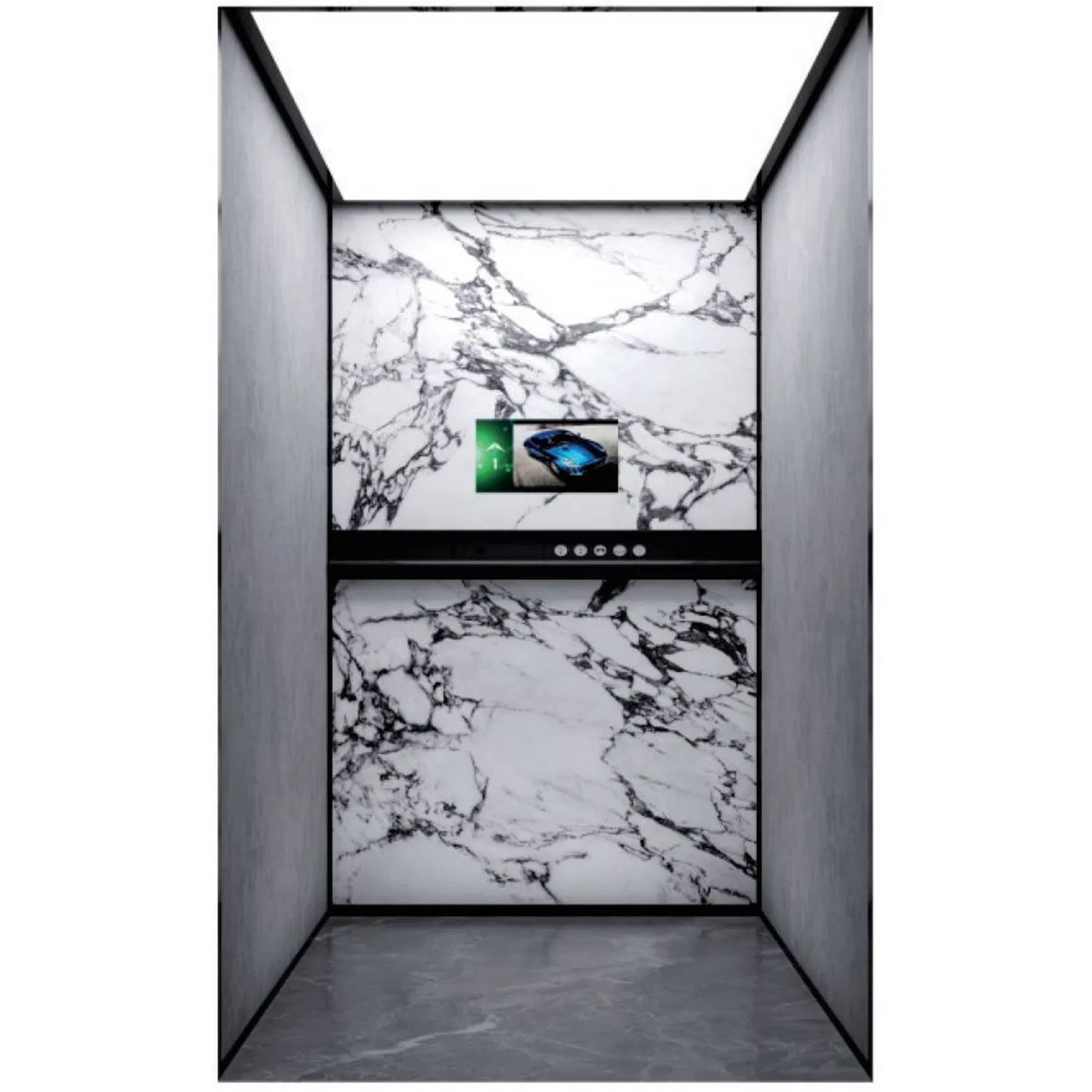 Stainless Steel Gearless AC Traction Passenger Elevator Lift with PVC Floor for Indoor/Outdoor Villa Home Use