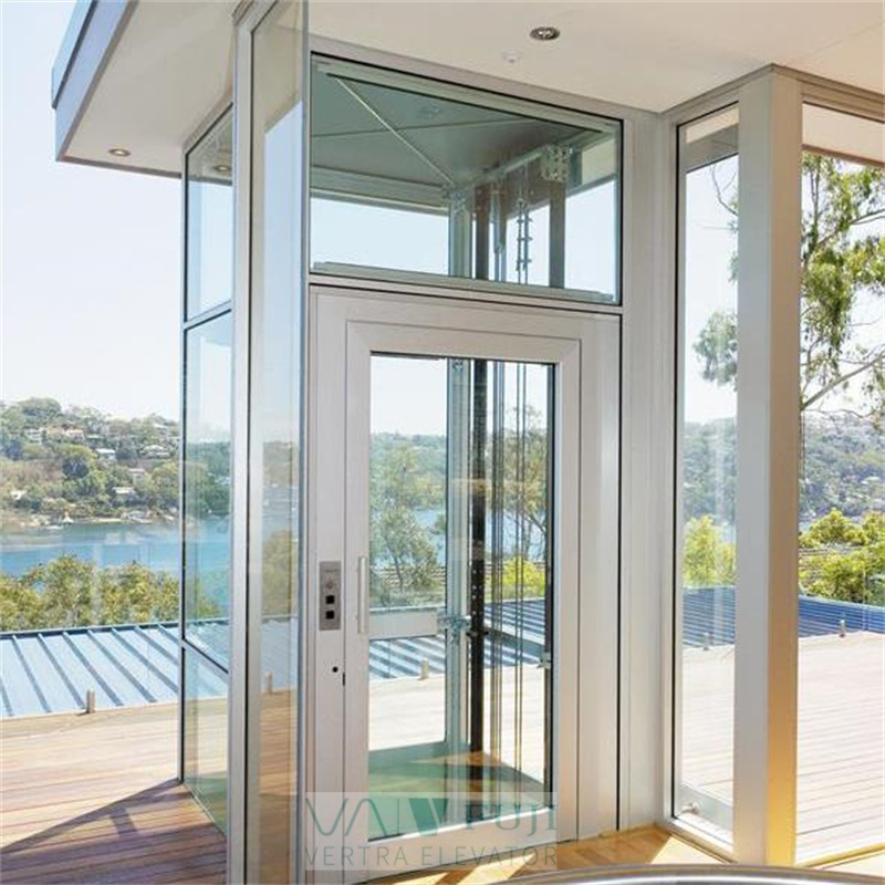 450kg 500kg Mini Passenger Elevator Inside Traction Cottage Lift for Villa Outside