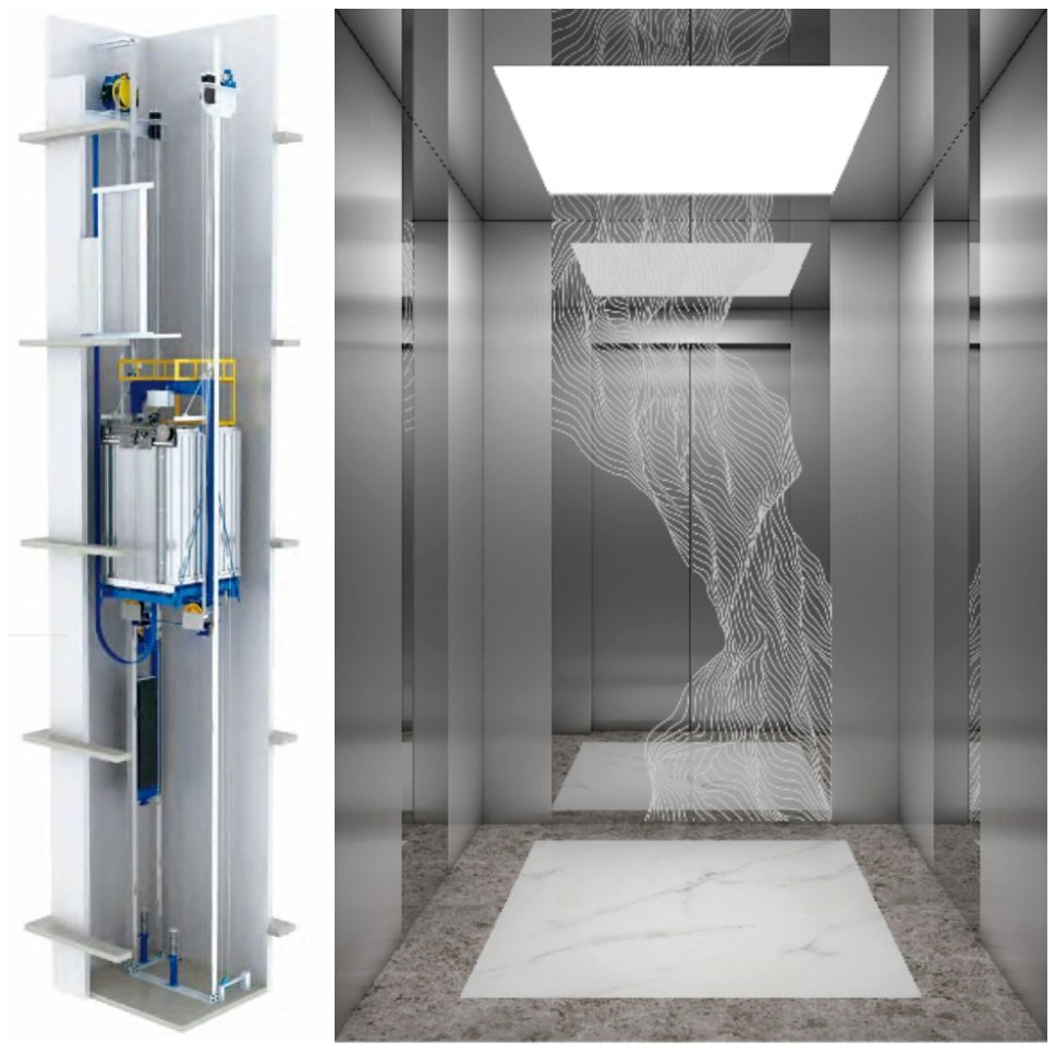 Steel Ceiling 400kg Home/Hotel Passenger Machine Roomless Mrl Lift Elevator