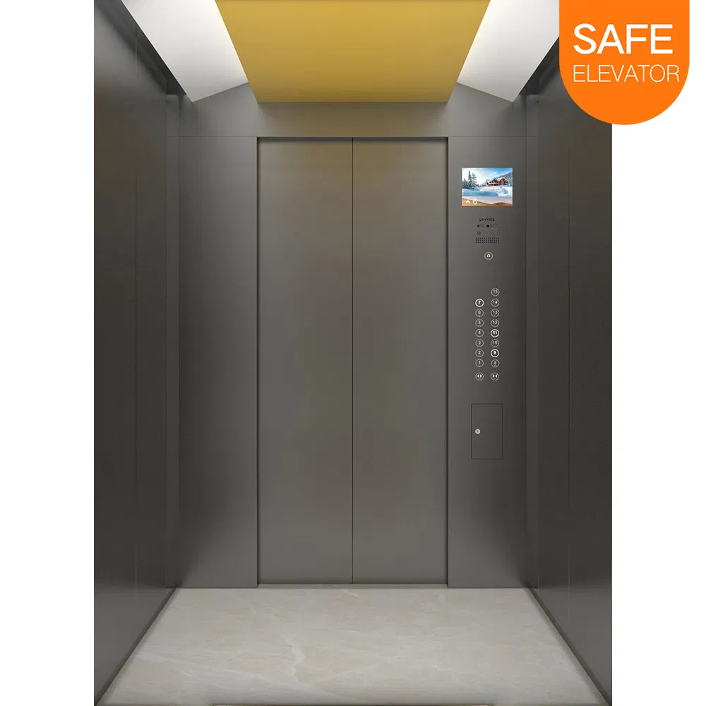 Gearless Machine Roomless 8 Passenger Elevator Residential Elevator