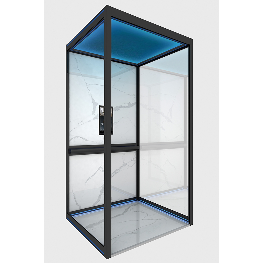 Ultra-White Tempered Explosion-Proof Glass Home Villa Elevator Lift