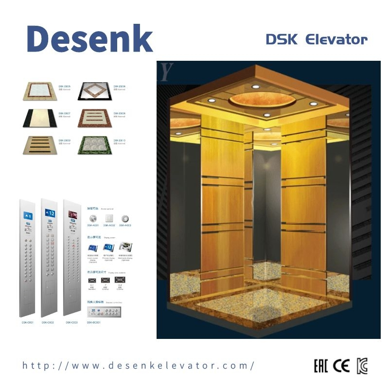 800kg Building Passenger Lift Elevator Home Elevator with Small Machine Room