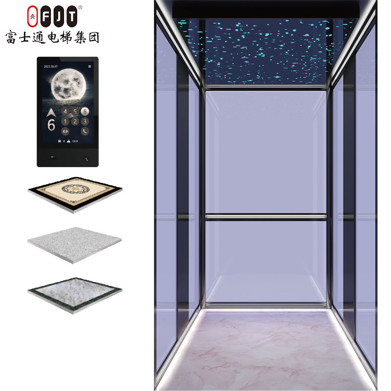 Fujithrough Energy-Saving Traction Type Lightweight Vvvf Villa Lift for Villa Resorts