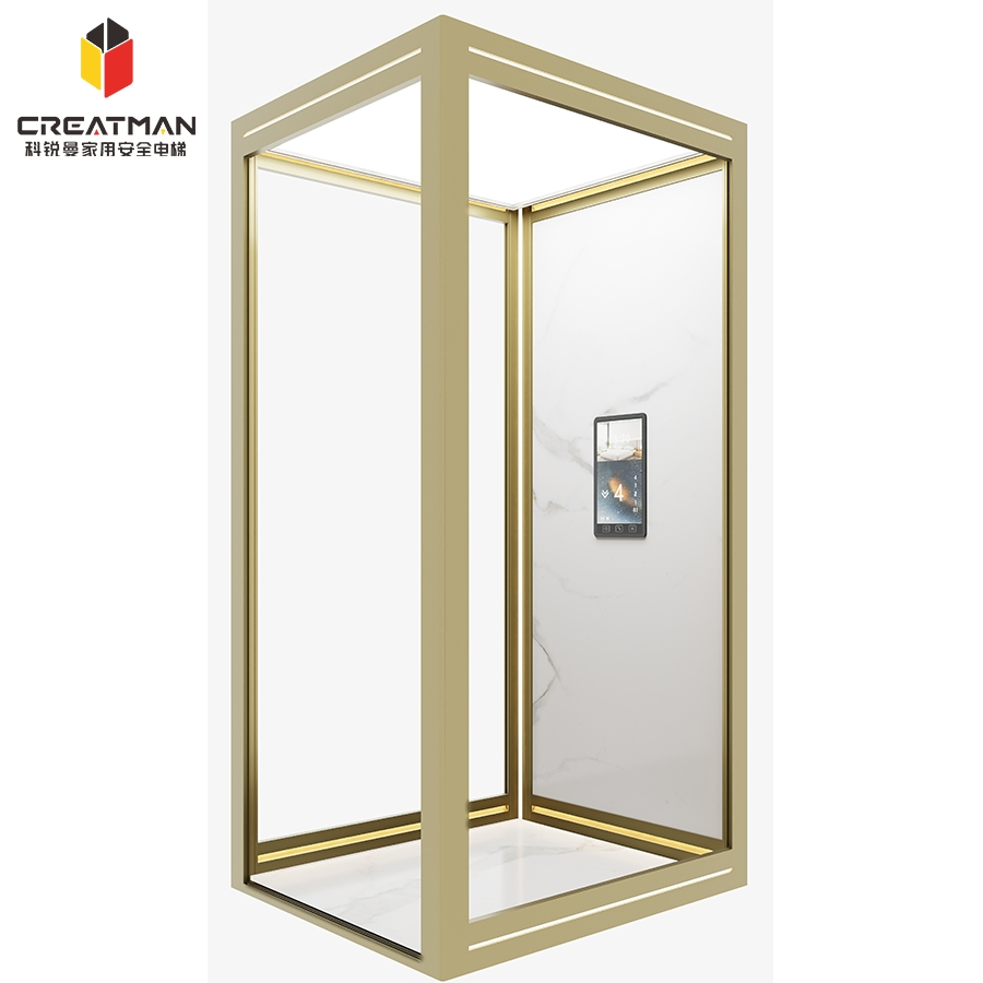 Pitless or Small Pit Design Machine-Room-Less Design Small Villa Home Elevator Lift