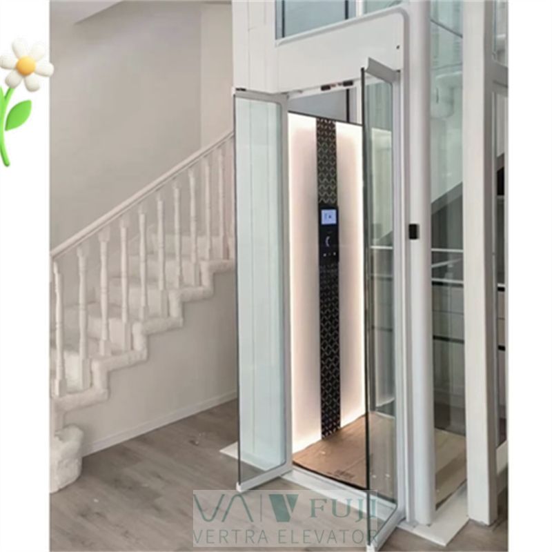 450kg 500kg Mini Passenger Elevator Inside Traction Cottage Lift for Villa Outside