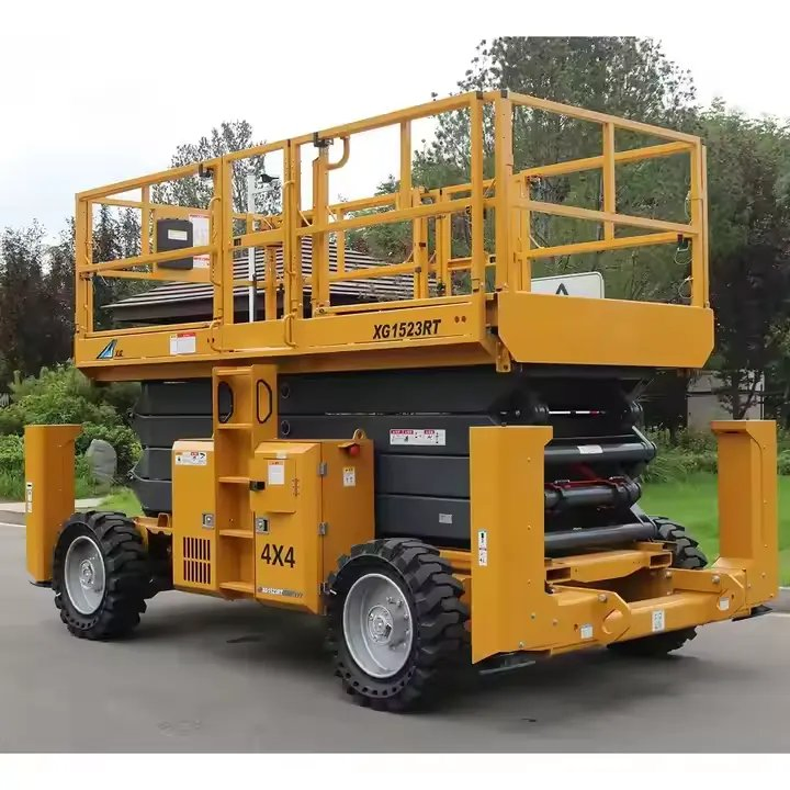 Maxizm Fast Delivery Xg1523rt off-Road Scissor Lift 15m Aerial Work Platform Fast Delivery