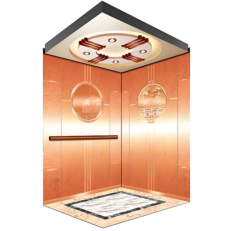 Machine Roomless Gearless Commercial Elevator Luxury Cabin for Passenger