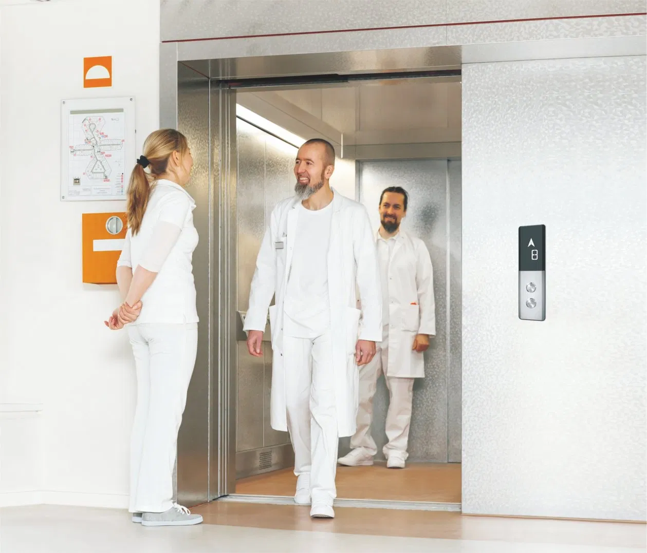 Fujithrough Factory Directly Supply Customized Hospital Medical Bed Stretcher Elevator Lift with Anti-Bacterial Finish for Patient Safety