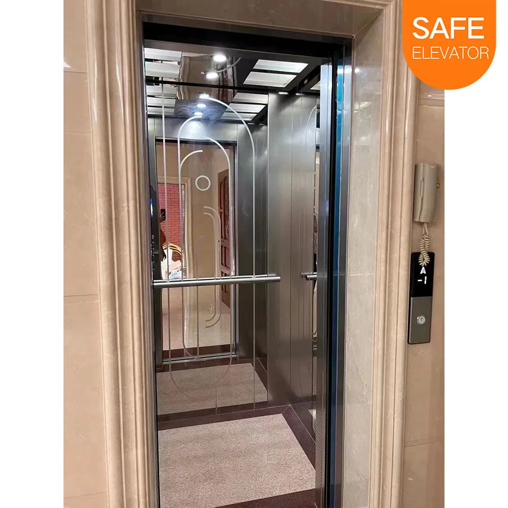 Passenger Lift Machine Roomless High Speed Vvvf Cheap Commercial Elevator