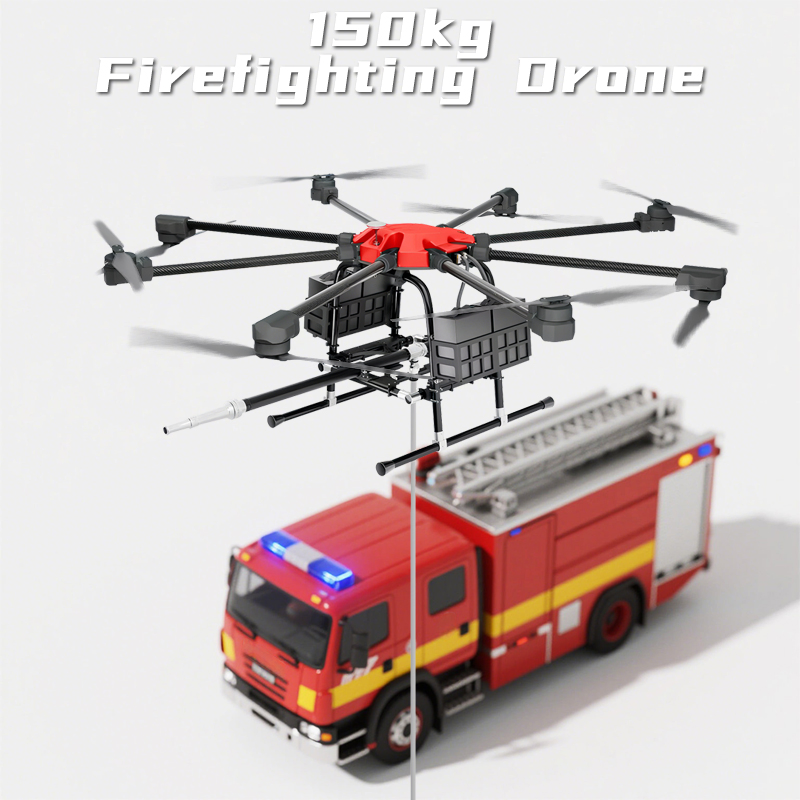 China Companies Large 150kg Aerial Fire Fighting Home Property Forest Defense Customizable 100 Kg Payload Heavy Lift RC Firefighting Drone