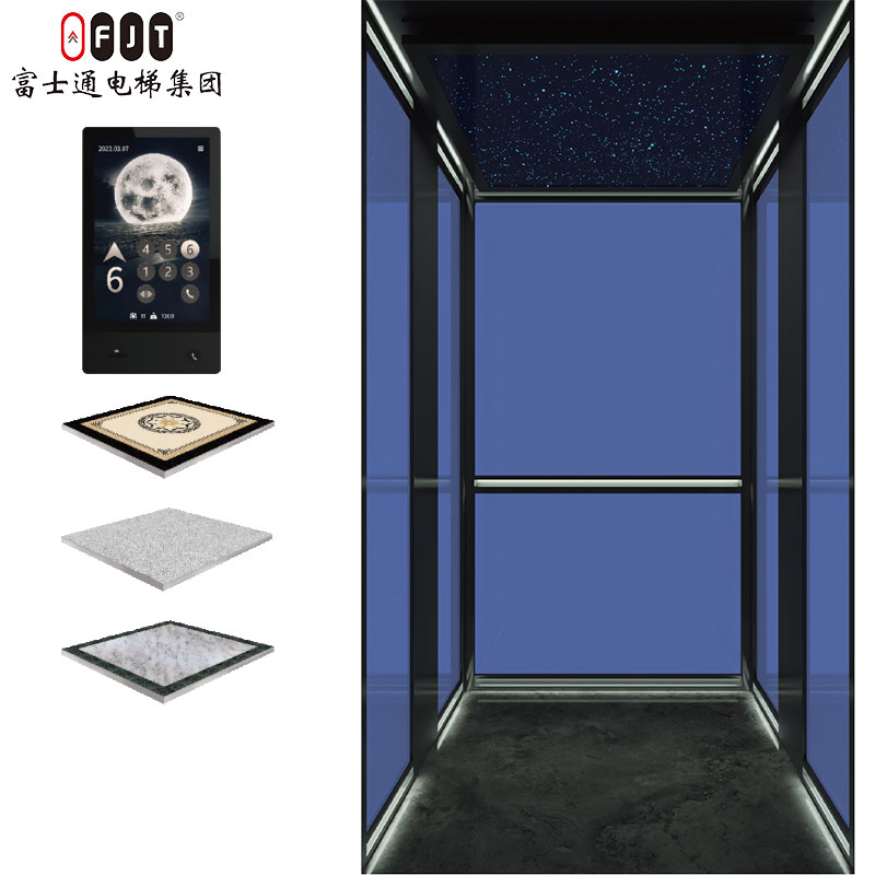 Fujithrough Energy-Saving Traction Type Lightweight Vvvf Villa Lift for Villa Resorts