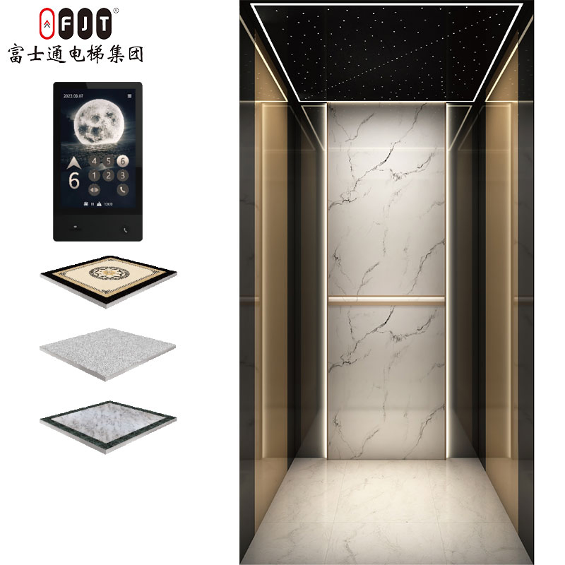 Fujithrough Energy-Saving Traction Type Lightweight Vvvf Villa Lift for Luxury Villa