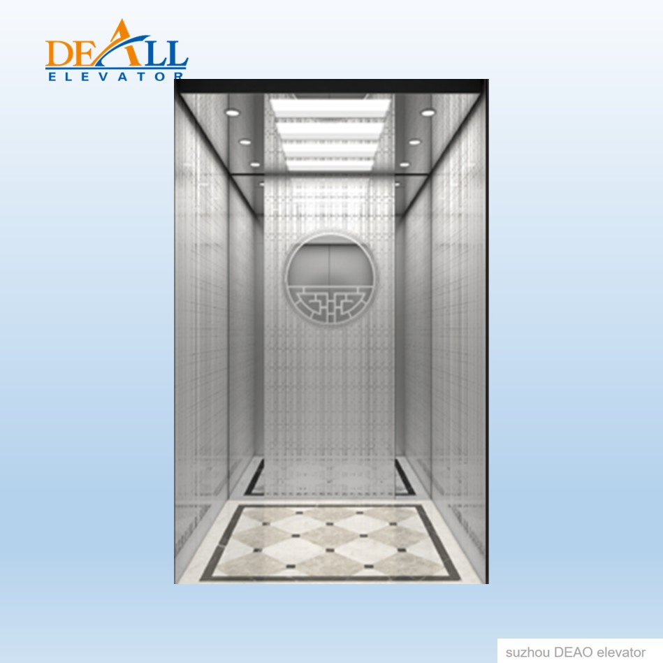 1.0-8.0m/S Automatical Opening Door Deao Solid Wooden Case Hospital Elevator