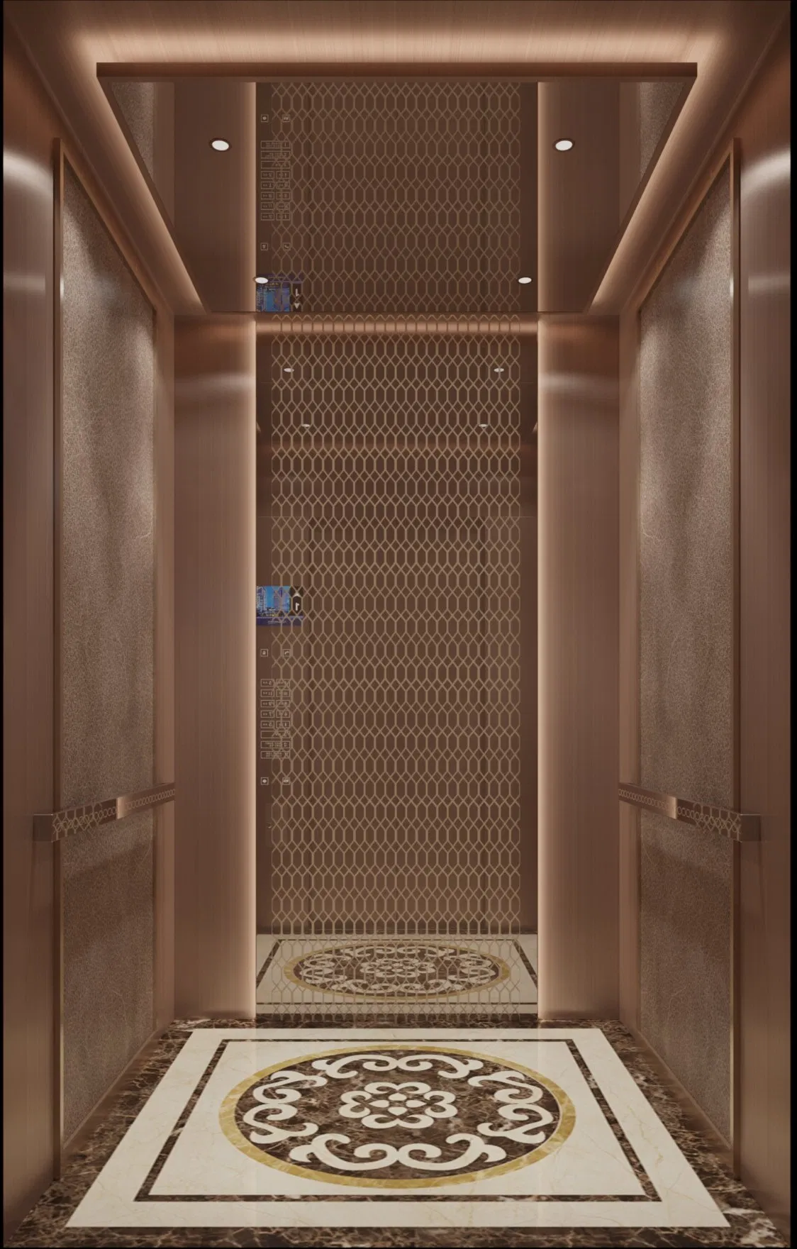 Mrl 1000kg 1.75m/S Machine Roomless Passenger Elevator