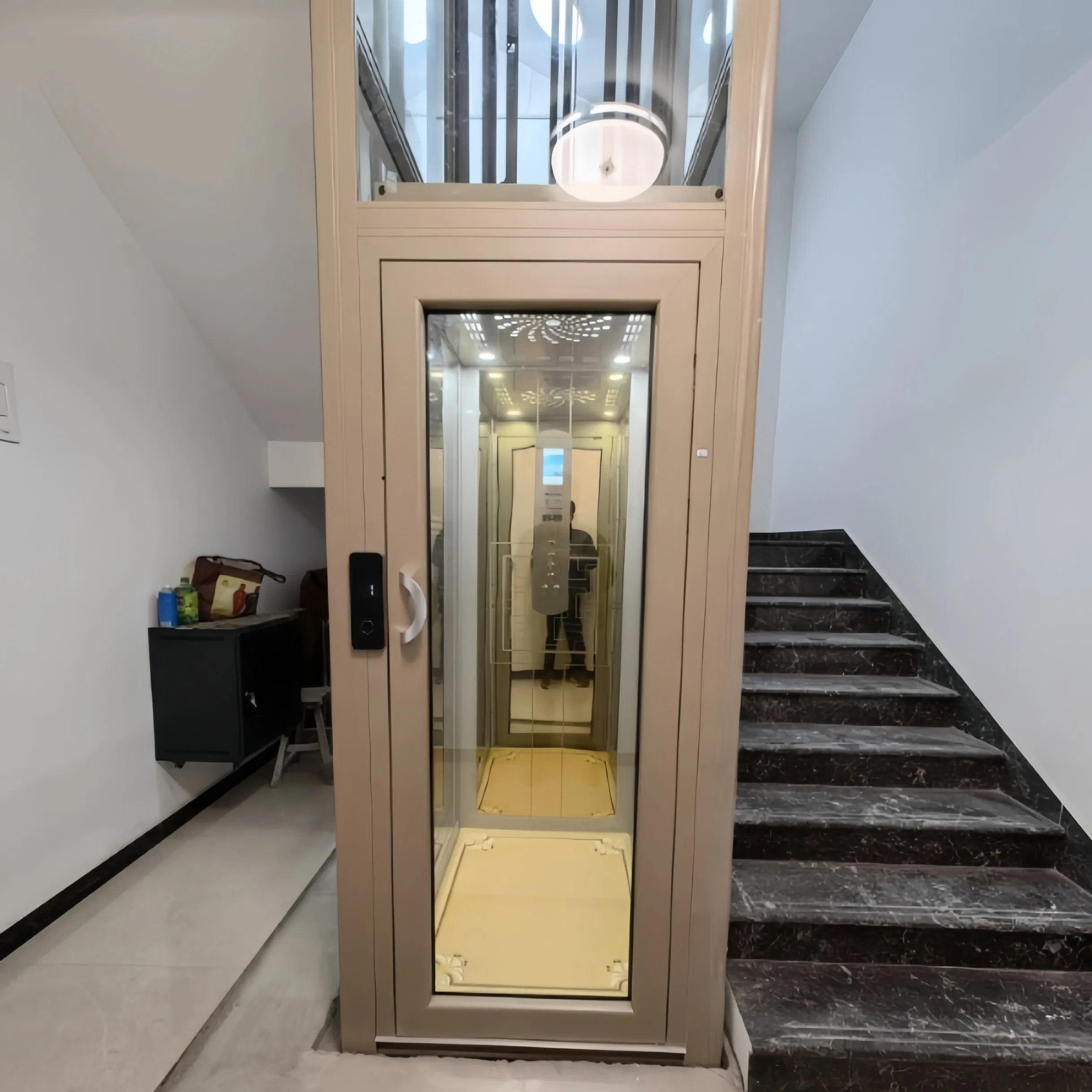 200kg 250kg Small Domestic House Passenger Lifts Elevator for One Person No Machine Room
