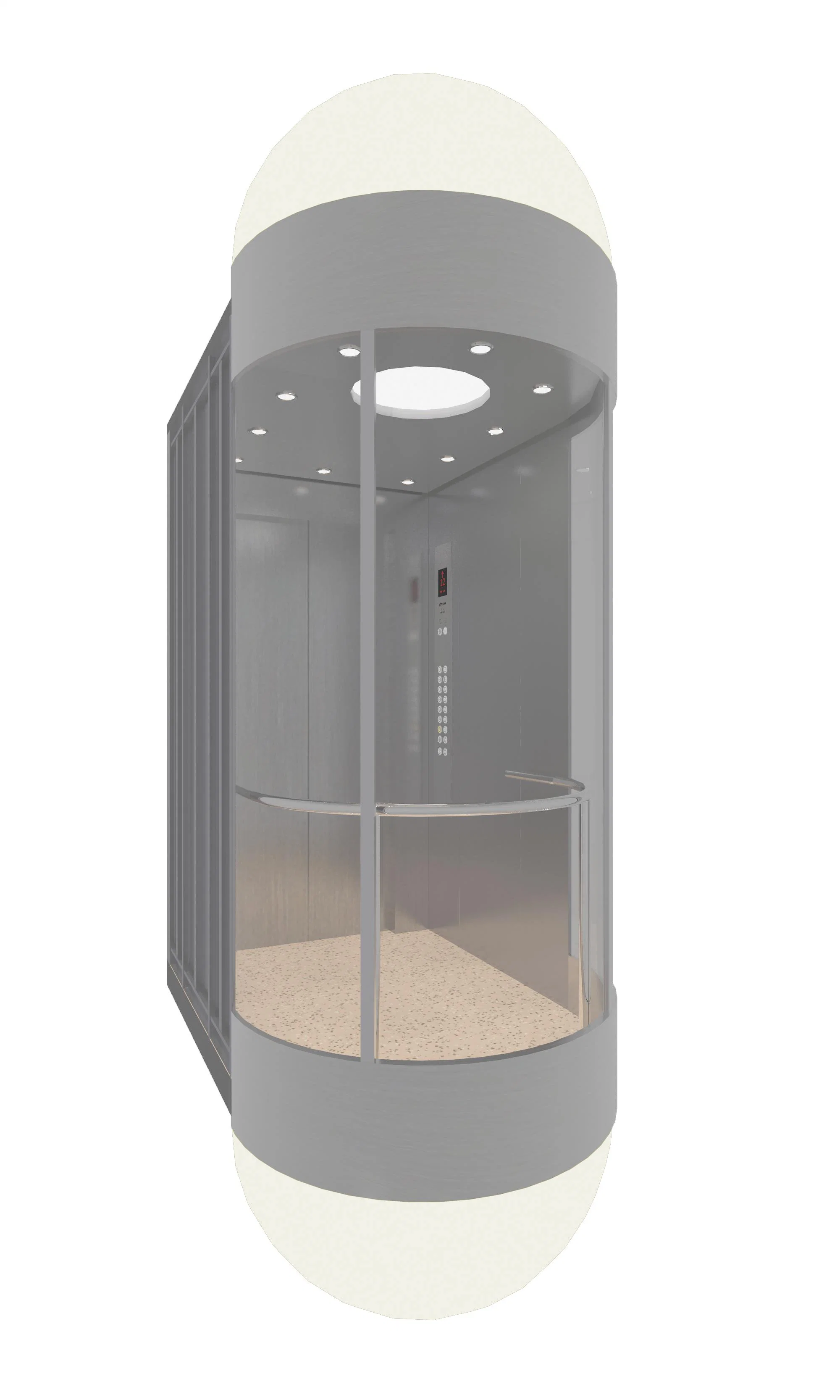 Gearless Glass Small Home Elevator Without Machine Room