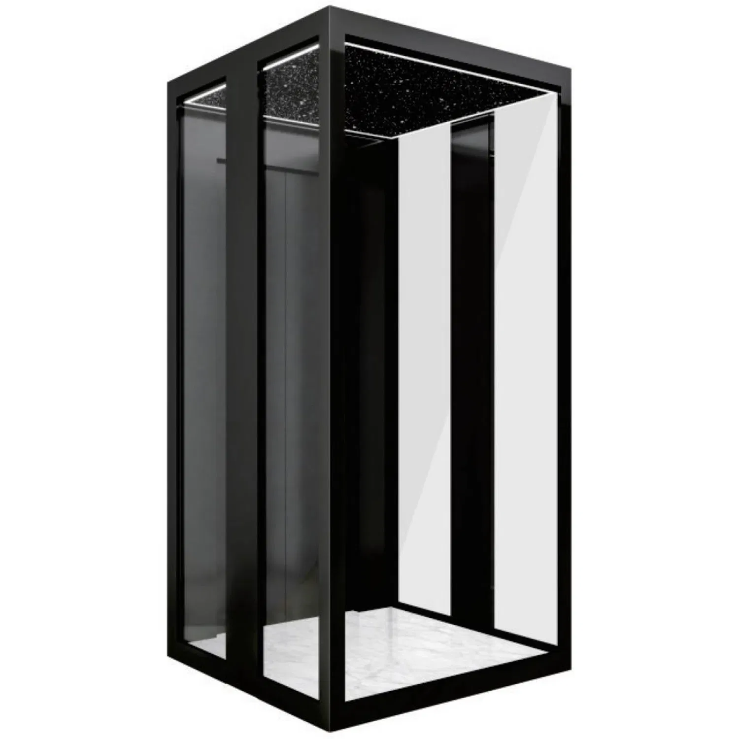 Stainless Steel Gearless AC Traction Passenger Elevator Lift with PVC Floor for Indoor/Outdoor Villa Home Use