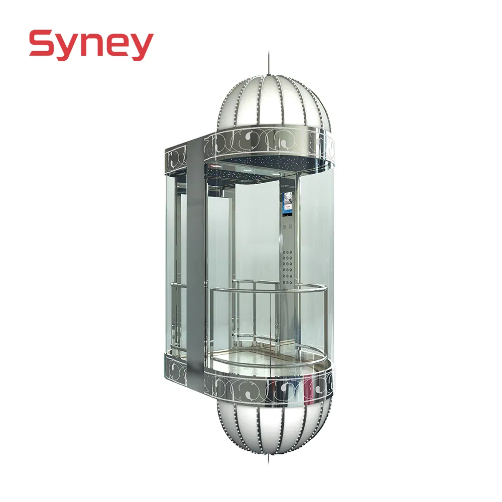 China Hot Sell Small Machine Room Panaramic Glass Lift Elevator