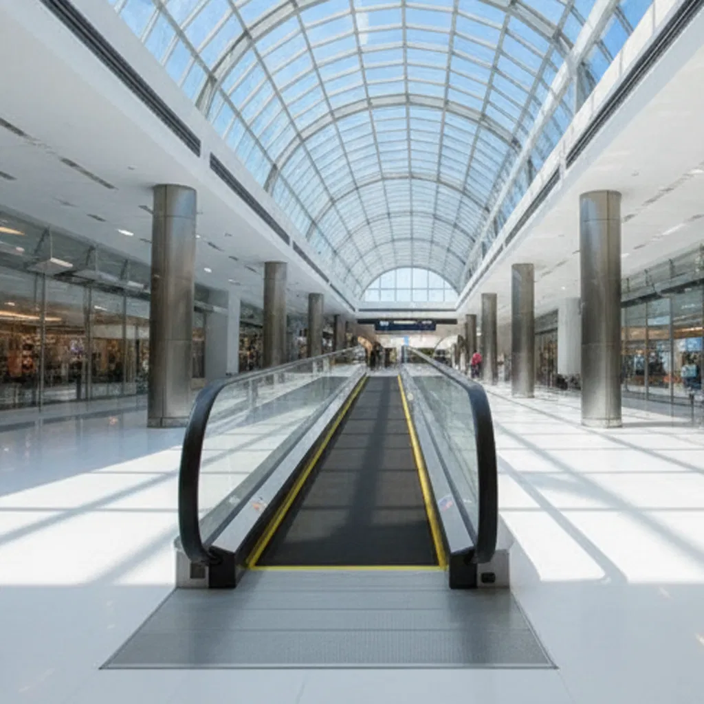 Customizable Step Road Linear Moving Walkway for Indoor Transportation